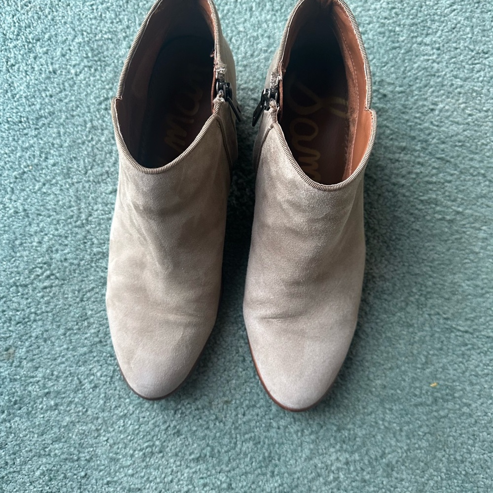 Beige ankle boots